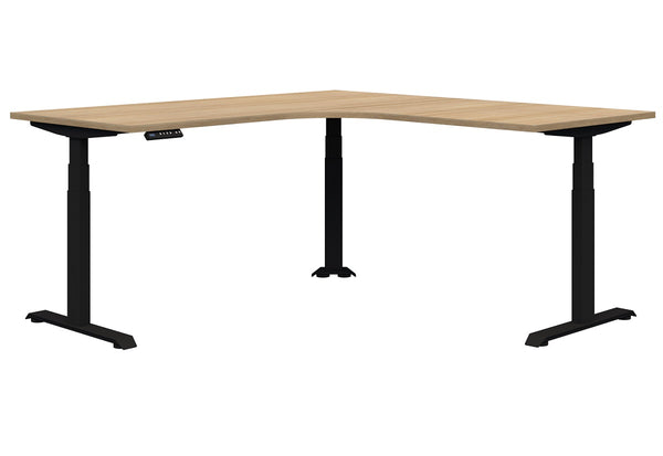 Summit electric sit to standing corner Workstation| triple motors adjust 620 to 1270 high| 15 year warranty