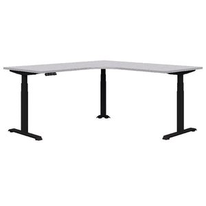 Summit electric sit to standing corner Workstation| triple motors adjust 620 to 1270 high| 15 year warranty