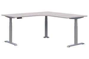 Summit electric sit to standing corner Workstation| triple motors adjust 620 to 1270 high| 15 year warranty