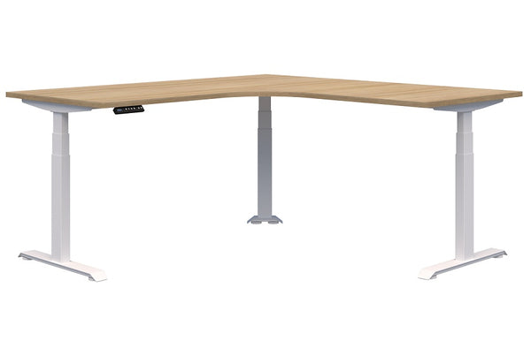 Summit electric sit to standing corner Workstation| triple motors adjust 620 to 1270 high| 15 year warranty