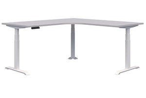 Summit electric sit to standing corner Workstation| triple motors adjust 620 to 1270 high| 15 year warranty
