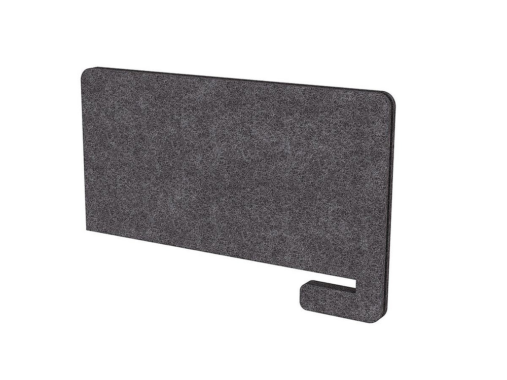 Tab slide on privacy panel - Charcoal- slide on desk top