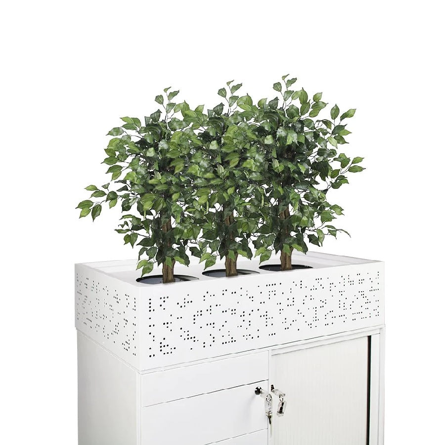 Steel Tambour door cupboard-900 wide-2 heights- two colours-planter box option