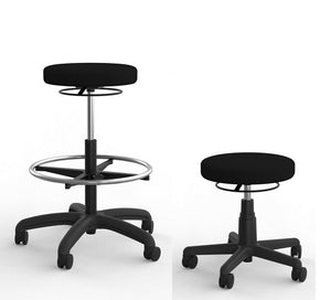 Task swivel stool-low height or a Technical stool for high work benches or tables