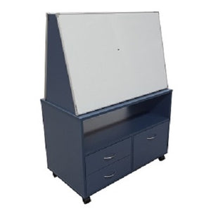 Teachers mobile station- NZ made mobile whiteboard-cork board- storage unit