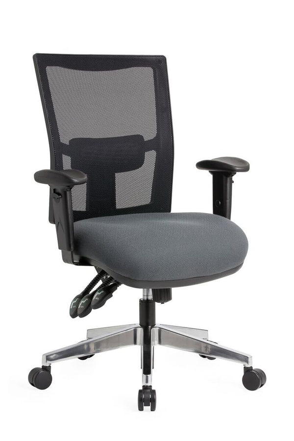 Team Air heavy duty Mesh back office chair-160 kg-wide seat-24/7 rating-NZ Built