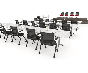 Team Flip top table with locking castors-flexible meeting-conference-training table