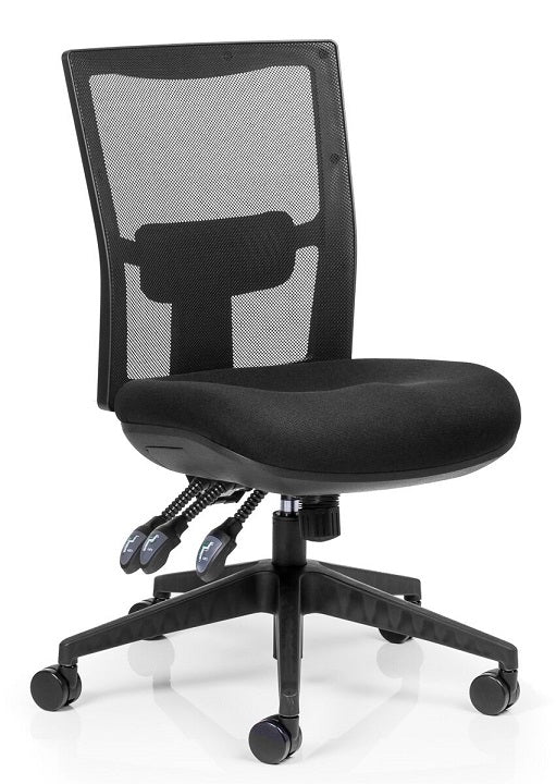 Team Air heavy duty Mesh back office chair-160 kg-wide seat-24/7 rating-NZ Built
