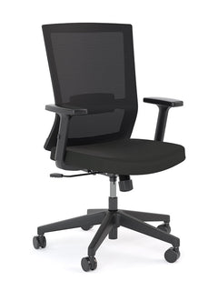Tone double mesh High back office chair with padded arms-optional headrest-Black only