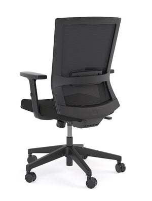 Tone double mesh High back office chair with padded arms-optional headrest-Black only