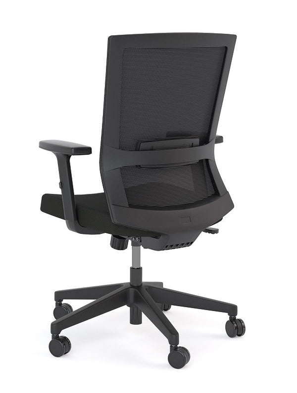 Tone double mesh High back office chair with padded arms-optional headrest-Black only