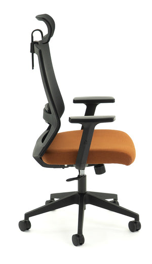 Tone double mesh High back office chair with padded arms-optional headrest-Black only