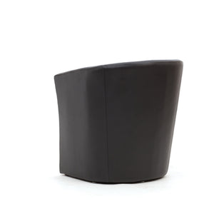 Vortex Tub Chair - single visitor tub chair - Black PU- slim profile