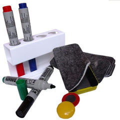 Whiteboard Starter Kit- Pens, Pen holder, Eraser, Magnets