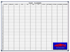 Prowite Year planner| laser etched porcelain white board- 50 year warranty|