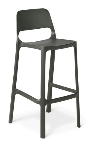 Zero outdoor stacking Bar stool- 100% recycled polypropylene -3 colours