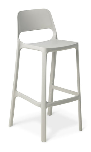 Zero outdoor stacking Bar stool- 100% recycled polypropylene -3 colours