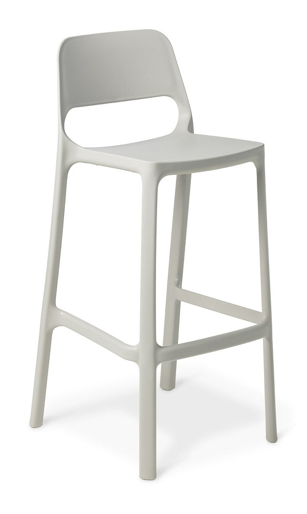 Zero outdoor stacking Bar stool- 100% recycled polypropylene -3 colours