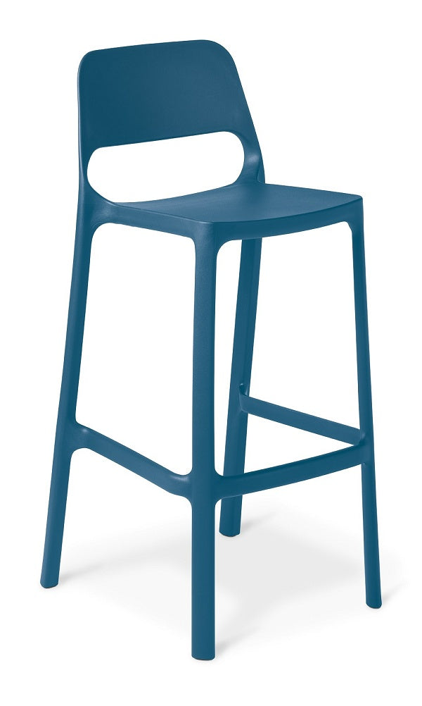 Zero outdoor stacking Bar stool- 100% recycled polypropylene -3 colours