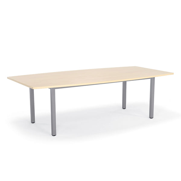 Cubit board table-bow shaped top-8 seater table-2400 x 1200- 3 frame with 4 top colour options