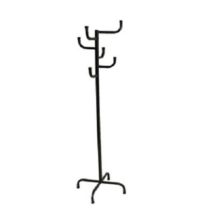 Coat Stand -NZ made steel coat stand | coat rack - 6 hooks- Black ...
