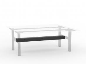 Agile cable management tray-double desk -fitted to desk frame- Black.