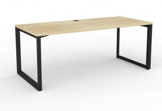 Anvil Desk 1800 Black frame - Atlantic Oak top 