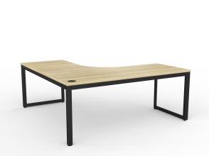 Anvil Workstation Black frame Atlantic Oak top 1800 front view.