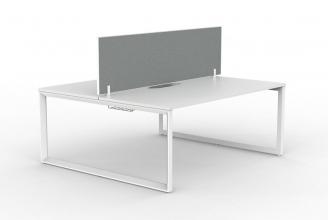 Anvil system 2 person desk-White frame with screen