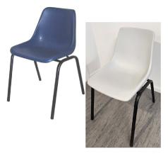 Aquarius stacking student chair- Blue & Grey
