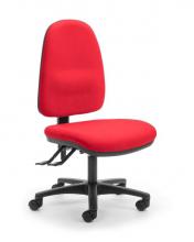 Alpha 2 lever office chair- Highback- Fiesta fabric Flame Red