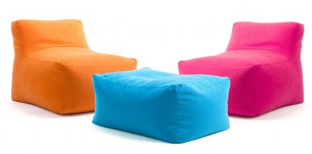 Chair Bean bag setting with Block bean bag