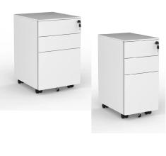 Boost steel Mobile Drawers- Standard & Slim width -White