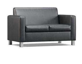 Cosmo two seater couch- Black vinyl