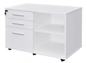 Caddy mobile with shelves and drawers - White - LH Drawers