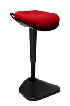 Dyna active sitting stool- upholstered in Jet- Red