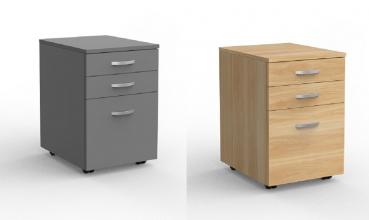 EKO Mobile drawers Silver + Tawa