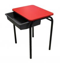 Student desk Tote tray storage - Memphis Red