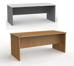 Ergoplan Office Desks -Tawa & White-Silver options