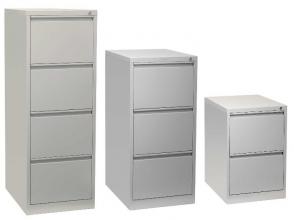 Firstline steel vertical filing cabinets - Silver Grey