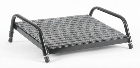 Footrest Large black frame Grey Carpet