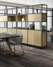 Kubix modular shelving- 4 Bay- Atlantic Oak