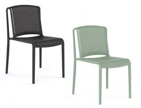 Grille outdoor chair- Black & Green