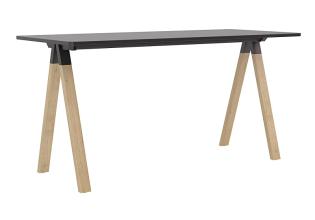 Ligna rectangle bar leaner table 2100- Black top.