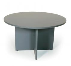 NZ made round meeting table- Melteca Storm
