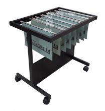 Mobile filing trolley black