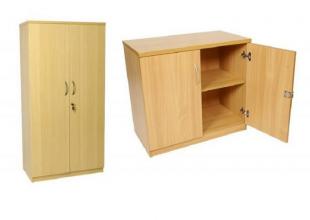 NZ two door cupboard units- Tawa finish