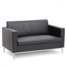 Neo two seater couch black PU
