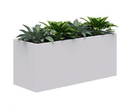 Planter box with plants 600 H x 900 W-White