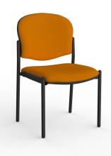 Raz stacker chair- Black frame- Breathe fabric-Bright Orange